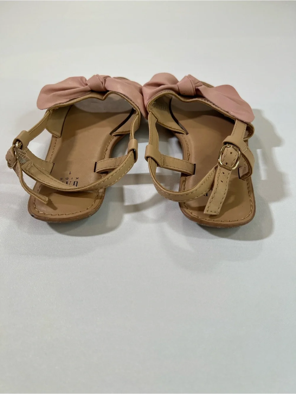 GAP Kids Blush Pink Bow T-Strap Sandals